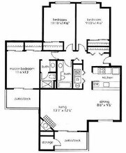 3 Bed 2 Bath D104 floor plan